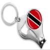 2pcs. Trinidad Flag Stainless Steel Nail Clippers Keychain TNT Silicone Bracelet view 3