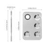 Beavorty Set of 2 Makeup Mixing Plates Spatulas Foundation Mixing Tray Stainless Steel view 2