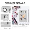 Beavorty Set of 2 Makeup Mixing Plates Spatulas Foundation Mixing Tray Stainless Steel view 3
