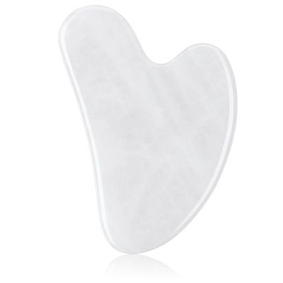 Guasha Tool for Face: White Jade Gua Sha Facial Tools - Gua Sha Stone for Face and Body Skin Massage - Guasha Jade Stone Scraping Massager for SPA Acupuncture, Therapy Trigger Point Treatment