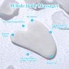 Guasha Tool for Face: White Jade Gua Sha Facial Tools - Gua Sha Stone for Face and Body Skin Massage - Guasha Jade Stone Scraping Massager for SPA Acupuncture, Therapy Trigger Point Treatment view 4