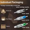 TONBAO Tattoo Cartridges Needles - 60pcs Assorted Disposable Tattoo Needles Cartridge Round Liner Shader Magnum #10 3RL 5RL #12 5RS 7RS 5M1 7M1 Mixed Size for Tattoo Artists view 2