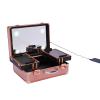 BANLICALI Makeup Case, 2-Tier Make Up Train Case with LED Light and Mirror, Cosmetic Storage Organizer Make-Up Station for Cosmetics Jewelry Rose Gold view 4