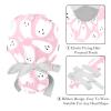 2 Pcs Working Caps with Buttons and Ribbon Tie, Cute Halloween Ghost Bouffant Hats Scrub Caps Women Long Hair view 4