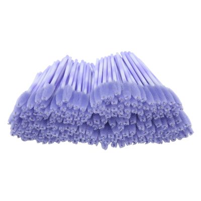 200pcs Mascara Wands Applicator Disposable Eyebrow Brush Set Eyelash Extension Cosmetic Tool Eyebrow Brush Makeup Set(Light purple)