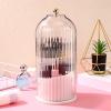 Cabilock Makeup Brush Storage Container Brush Holder Rotatable Makeup Box with Cover Small Organizer Tabletop Storage for Cosmetics view 2