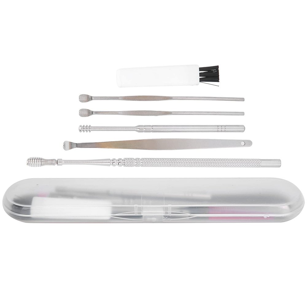 Stainless Steel Ear Cleaner Set Earpick Ear Wax Ear Cleaner Earwax Removal Kit Spiral Ear Spoon Ear Cleaning Tools