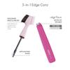 Red by Kiss Hair Brush with Edge Fixer Gel 3 in 1 Edge Control Styler for Women, Boar Bristle Brush, Sweet Peach view 3
