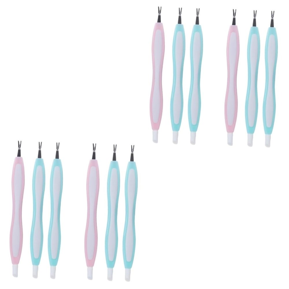 Beaupretty 6pcs Stainless Steel Dead Skin Fork Manicure Tool for Efficient Nail Care Gentle Cuticle Shaped Design for Nail Cleaning and Trimming