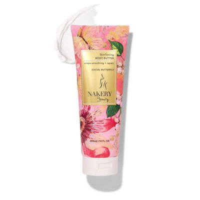 Nakery Body Butter Anti Aging Moisturizer - Skin Tightening Cream & Neck Firming Cream, Moisturizing Cream & Neck Tightening for Dry Skin 300ml(Social Butterfly)
