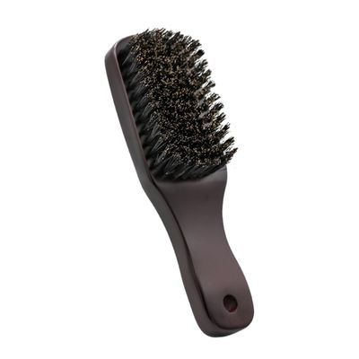 Beatifufu 1pc Beard Cleaning Brush for Men Dark Brown Handheld Styling Brush Natural Bristle for Daily Grooming and Care Portable for Travel and Business Use
