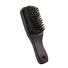 Beatifufu 1pc Beard Cleaning Brush for Men Dark Brown Handheld Styling Brush Natural Bristle for Daily Grooming and Care Portable for Travel and Business Use view 1