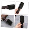 Beatifufu 1pc Beard Cleaning Brush for Men Dark Brown Handheld Styling Brush Natural Bristle for Daily Grooming and Care Portable for Travel and Business Use view 2