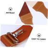 Beavorty 2pcs Leather and Canvas Strop with Dual Hanging Buckle for Straight and Blades Double-layer Sharpening Strap for Knives and Woodworking Tools view 3