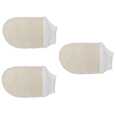 Beaupretty 3pcs Natural Loofah Sponge Pads for Bath Exfoliation Gentle Exfoliating Loofah Gloves and Skin Cleansing Restores Smooth Skin and Increases Circulation
