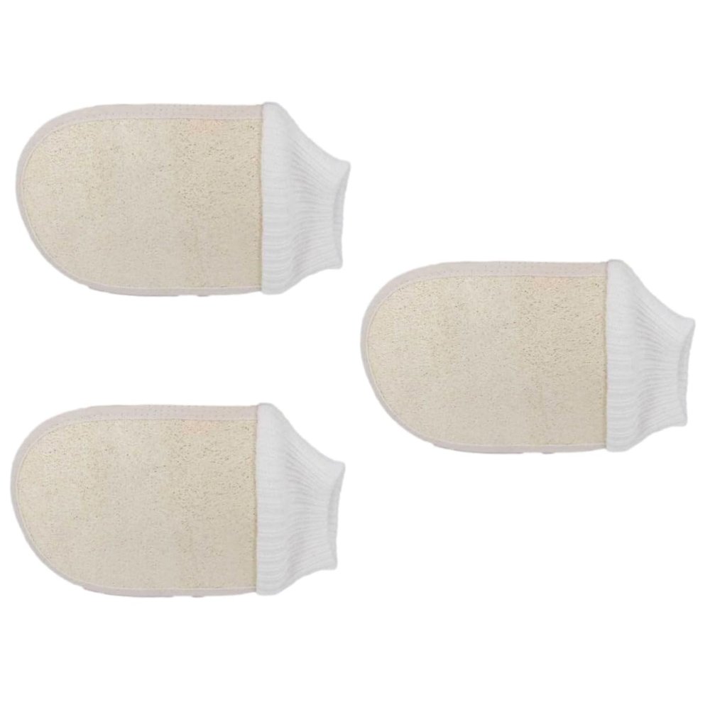 Beaupretty 3pcs Natural Loofah Sponge Pads for Bath Exfoliation Gentle Exfoliating Loofah Gloves and Skin Cleansing Restores Smooth Skin and Increases Circulation