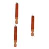 FOMIYES 3pcs Leather and Canvas Double-layer Sharpening Strop for Straight and Knives Hanging Buckle for Secure Use Barber Shop view 1
