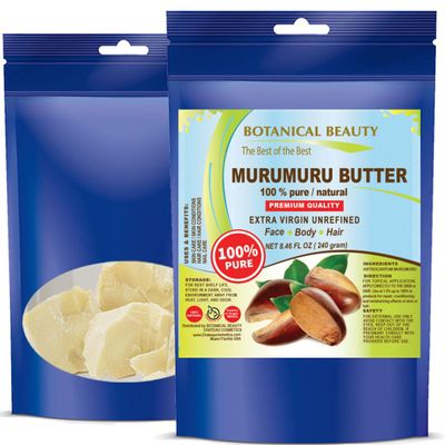 Botanical Beauty MURUMURU BUTTER Astrocaryum murumuru 100% Pure Natural, Unrefined, RAW, Virgin. Natural Skin Moisturizer Vegan for Face, Skin, Body, Hair, Lips, Nails, Lotions, Cream (8.46 Ounce)