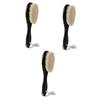 FOMIYES 3pcs Dense Wool Beard Brush Curved Handle for Cleaning Facial Hair and Dark Red for Home and Barber Shop Use view 1