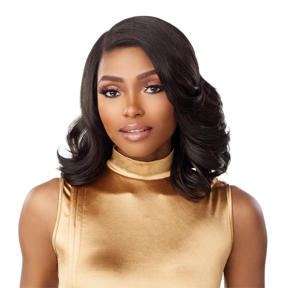 Sensationnel Butta Lace Wigs - Unit 44 Extra Wide 5 Inch Deep Parting Synthetic Preplucked Hairline Glueless Lacefront (BALAYAGELATTE)