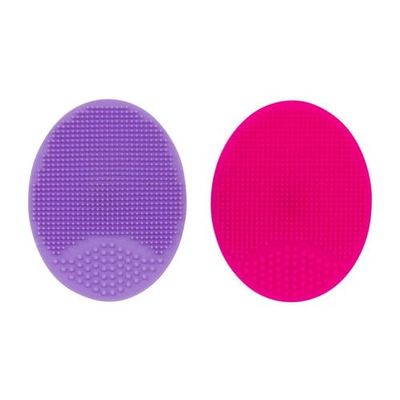 FACIAL SCRUBBERS: PURPLE/HOT PINK (2PK)