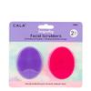 FACIAL SCRUBBERS: PURPLE/HOT PINK (2PK) view 2
