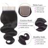 Human Hair Bundles with Closure Body Wave 3 Bundles with Closure(18 20 22+16) Unprocessed Brazilian Human Hair Bundles with 4x4 Lace Closure view 4