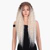 Pulcykp Synthetic Lace Front Wigs Long Kinky Curly Wavy 30 Inch Omber White Burgundy Red Cosplay Wigs For Women TT1B-118 30inches view 2