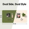 Makeup Mat for Vanity to Protect Desk Top 31.5 x 15.7 in, Dual-Sided Makeup Mat, Easy to Clean Desk Pad - Waterproof and Oilproof Vanity Accessories (Beige and Olive Green) view 3