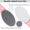 2 Pack Nano Glass Foot File Callus Remover, Beomeen Hard and Dead Skin Remover for Feet, Double Sided Foot Scrubber Pedicure Tool, Hair Eraser for Softer & Smoother Feet, Random Black/White Glass view 2