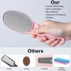 2 Pack Nano Glass Foot File Callus Remover, Beomeen Hard and Dead Skin Remover for Feet, Double Sided Foot Scrubber Pedicure Tool, Hair Eraser for Softer & Smoother Feet, Random Black/White Glass view 3
