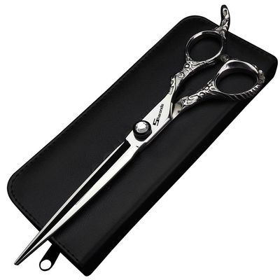 6/7/8 Inch Hairdressing Scissors and Hairstyle Tool and Hair Cutting Scissors for Hairdressing Salon (7 Inch Flat Scissors)