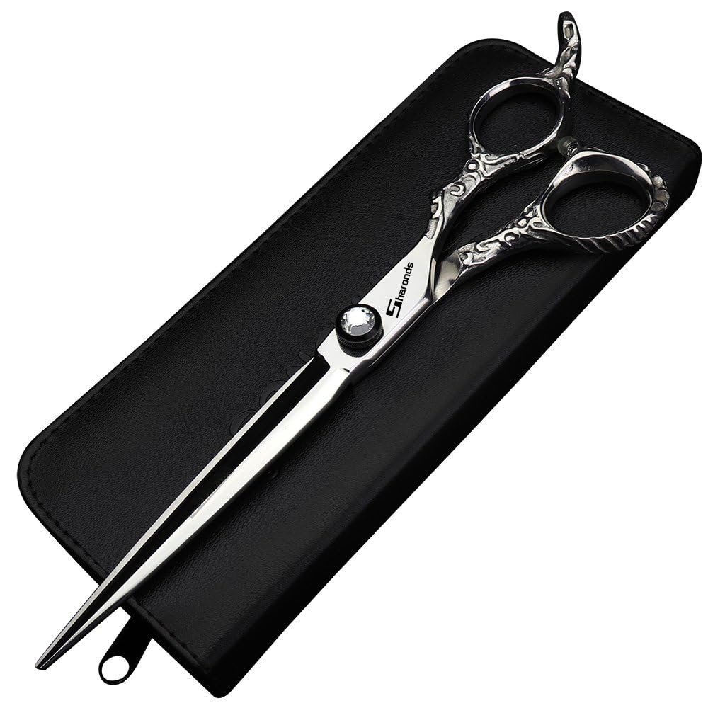 6/7/8 Inch Hairdressing Scissors and Hairstyle Tool and Hair Cutting Scissors for Hairdressing Salon (7 Inch Flat Scissors)