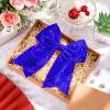 2 Packs Jumbo Cheerleading Bow 8 Inch Large Cheer Hair Bows with Ponytail Holder for Teen Girls Softball Outfit Uniform(Sequin Blue) view 2