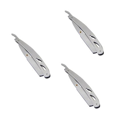 Cabilock 3 Pcs Barber Edge Mens Shaving Close Shaving Manual Safety Razor Professional Barber