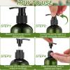 48 Pcs Pump Bottle Lotion Dispenser Refillable Shampoo Conditioner Hand Soap Dispenser Plastic Empty 8oz/250ml Clear Reusable Body Wash Container Bulk (Green, Black) view 3
