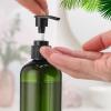 48 Pcs Pump Bottle Lotion Dispenser Refillable Shampoo Conditioner Hand Soap Dispenser Plastic Empty 8oz/250ml Clear Reusable Body Wash Container Bulk (Green, Black) view 4