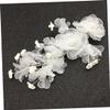 FRCOLOR Women White Chiffon Floral Hairpin Elegant Bridal Headdress for Weddings Parties Special Occasions Lightweight Comfortable Women Headpiece Hair Accessory view 2