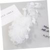 FRCOLOR Women White Chiffon Floral Hairpin Elegant Bridal Headdress for Weddings Parties Special Occasions Lightweight Comfortable Women Headpiece Hair Accessory view 3