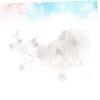 FRCOLOR Women White Chiffon Floral Hairpin Elegant Bridal Headdress for Weddings Parties Special Occasions Lightweight Comfortable Women Headpiece Hair Accessory view 4