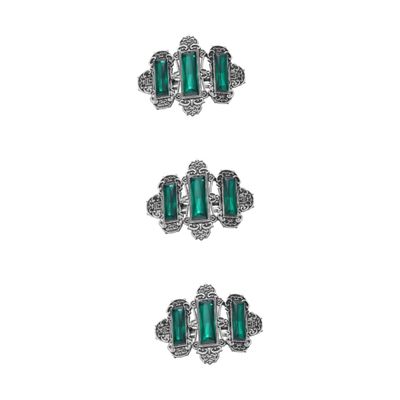 FOMIYES 3pcs Fashion Rhinestone Ponytail Holders for Girls Antiquing Hair Clips Spring Buckle Hairpin Hair Accessories for Daily Party and Outing