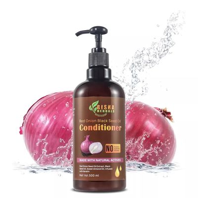 Bisha Herbals Red Onion Black Seed Oil CONDITIONER: Nourishing and Sulfate-Free - Anti-Frizz and Smooth Hair