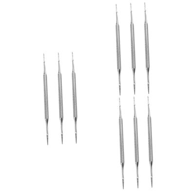 FRCOLOR 9pcs Double Ended Toe Nail Tool Pedicure Instruments for Ingrown Toenails and Nail Cleaning for Home and Salon Use Silver