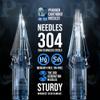 PFARRER Tattoo Cartridge Needles 50pcs Assorted Sizes 0.35mm RL+RM (1203RL 1205RL 1207RL 1209RM 1215RM) Round Liner/Round Magnum EN01P-50KIT-X view 2