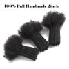 100% Real Human Hair Loc Extensions Full Handmade Permanent Locs For Women Men 30 Strands Of 2 Inch 0.6cm Thickness Dreadlock Extensions Human Hair An Be Dyed Bleached Curled (Natural Black) view 3