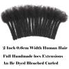 100% Real Human Hair Loc Extensions Full Handmade Permanent Locs For Women Men 30 Strands Of 2 Inch 0.6cm Thickness Dreadlock Extensions Human Hair An Be Dyed Bleached Curled (Natural Black) view 4