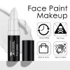 FREEORR 2Pcs White Face Body Paint Stick, White lipstick for Cosplay/Halloween/Costume Parties Accessories Vampire/Joker/Clown/Zombie Makeup Cream Face& Body Paint Easy to Blend view 2