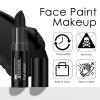 FREEORR 2Pcs Black Face Body Paint Stick Eye Black,Balck Matte Lipstick Makeup Paint Eyeblack for Baseball/Football/Halloween/Costume Accessories Vampire Makeup Cream Face Body Paint Easy to Blend view 2
