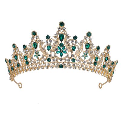 HEWEICSY Green Tiaras and Crowns for Women,Crystal Wedding Tiara for Women Royal Queen Crown Headband Metal Princess Tiara for Bride Birthday Prom Pageant Halloween Costume Cosplay