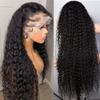 GIESWY 32 Inch Deep Wave Lace Front Wigs Human Hair Pre Plucked with Baby Hair 180% Density Brazilian Virgin Hair Glueless Wigs Human Hair Wigs Curly Lace Front Wig for Women view 2